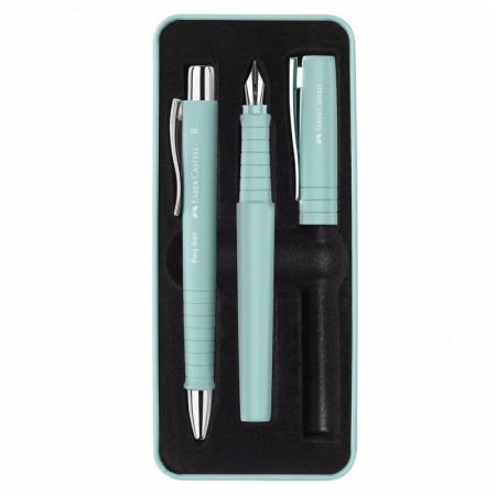 Seturi Instrumente de lux - LEC SET FABER-CASTELL STILOU B + PIX POLY XB BLEU CARAIBE FC241053