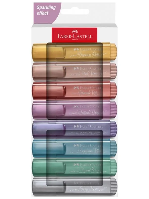 Textlinere - LEC TEXTMARKER FABER-CASTEL CUTIE CARTON METALIZAT 8/SET FC254678