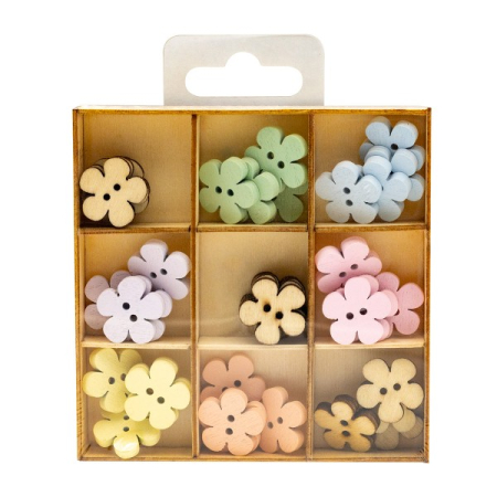 ACCESORII CREATIE LEMN NASTURI FLOARE A2113 [1]