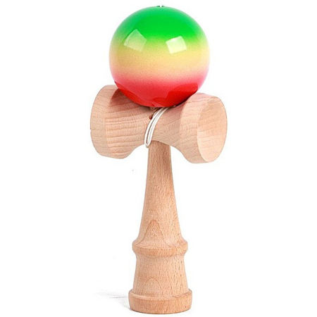 RECHIZITE SCOLARE - JOC LEMN KENDAMA 18CM RUBBER GRIP diverse culori J1896/161608