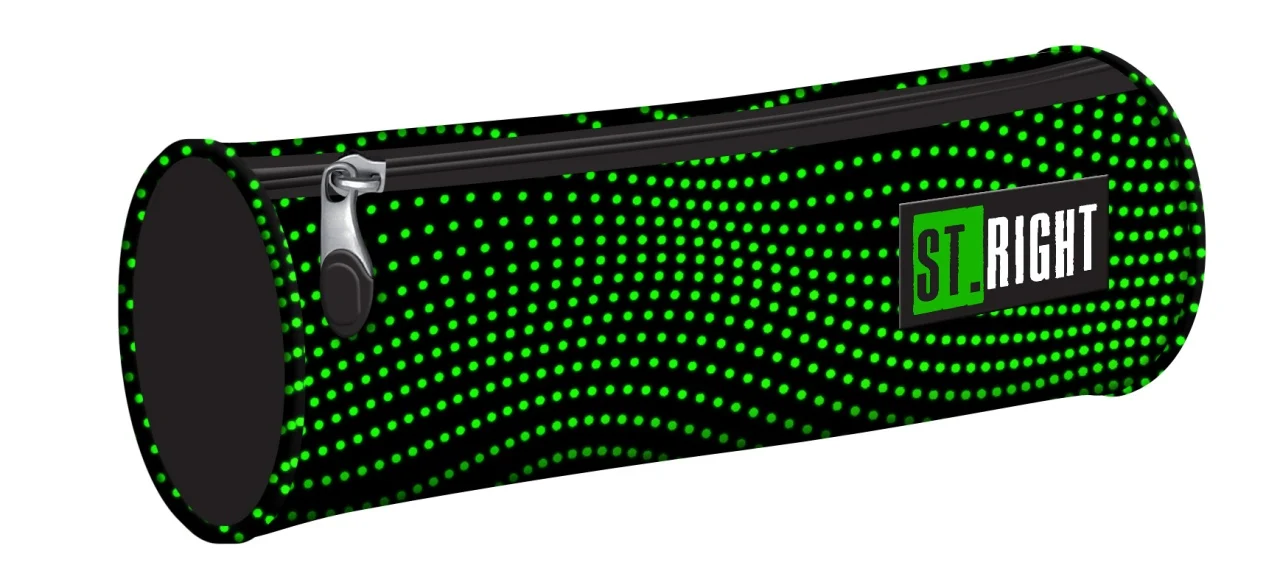 Penare/ Etuiuri/ Necessaire - MA PENAR CILINDRIC ST.RIGHT PU-01 GREEN HALFTONE 680991