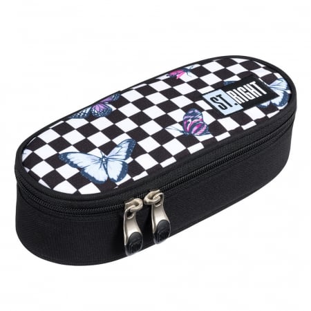 Penare/ Etuiuri/ Necessaire - MA PENAR NEECHIPAT 1 FERMOAR 1 EXTENSIE ST.RIGHT PC-01 CHESSBOARD BUTTERFLIES 680441