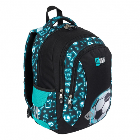 MA RUCSAC SCOLAR ST.RIGHT 3 COMPARTIMENTE BP-26 NEON FOTBALL 681141 [0]