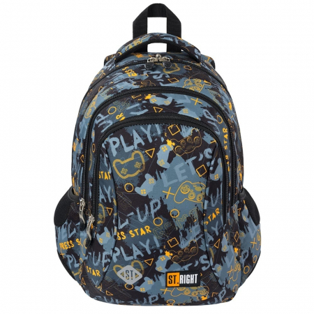 MA RUCSAC SCOLAR ST.RIGHT 3 COMPARTIMENTE BP-26 ORANGE PAD 681615 [1]