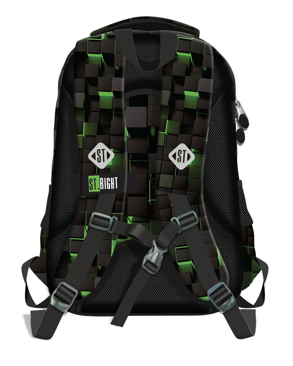 RUCSAC SCOLAR ST.RIGHT 3 COMPARTIMENTE BP-77 GREEN GAME 681516 [1]