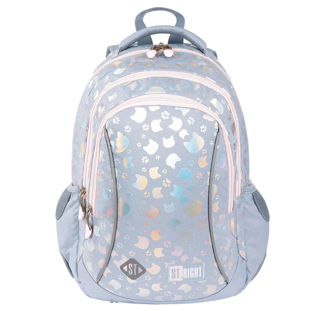 RECHIZITE SCOLARE - RUCSAC SCOLAR ST.RIGHT 3 COMPARTIMENTE SILVER CATS BP-26 664472