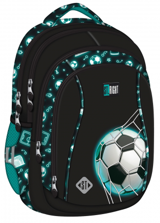 MA RUCSAC SCOLAR ST.RIGHT 4 COMPARTIMENTE BP-04 NEON FOOTBALL 685033 [0]