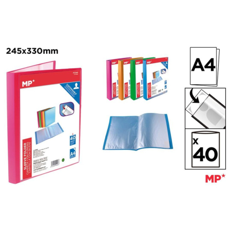 Mape de prezentare cu folii - MAPA PREZENTARE A4 PP 40 FOLII DIVERSE CULORI PC314F