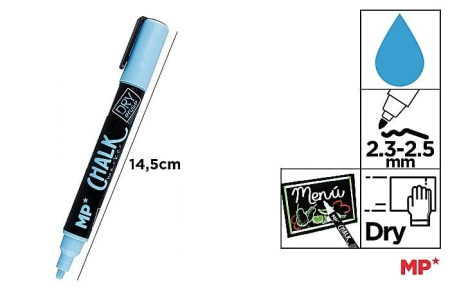 Marker Creta lichida - MARKER CRETA IPB VARF 2.3MM-2.5MM ALBASTRU PE551A-S