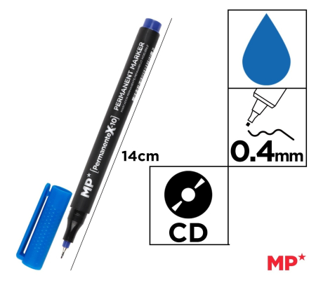 Marker cd - MARKER PERMANENT IPB CD/DVD 0.4MM ALBASTRU PE413-S