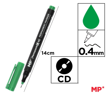 Marker cd - MARKER PERMANENT IPB CD/DVD 0.4MM VERDE PE414-S