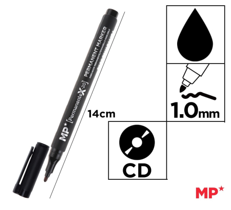 Marker cd - MARKER PERMANENT IPB CD/DVD 1.0MM NEGRU PE415-S