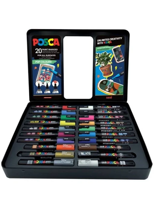 MARKER UNI POSCA 20/SET CUTIE METALICA PC-1M,PC3,PC5  C4306 [1]