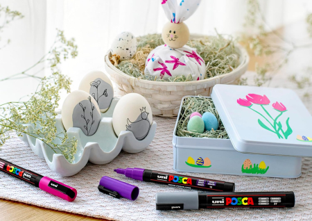 MARKER UNI POSCA 8/SET CULORI CU SCLIPICI 0.9-1.3 MM M1514 [4]