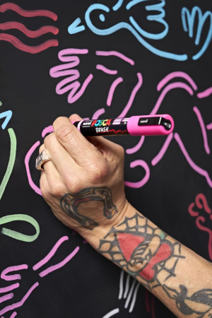 MARKER UNI POSCA PC-5BR 1-4MM 8 CULORI/SET VARF PENSULA M1602 [7]