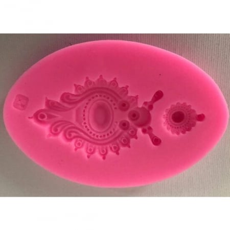 Forme Turnare, Modelare - MATRITA MULAJ SILICON 11.7*7.9*1.3CM PANDANTIV 26652