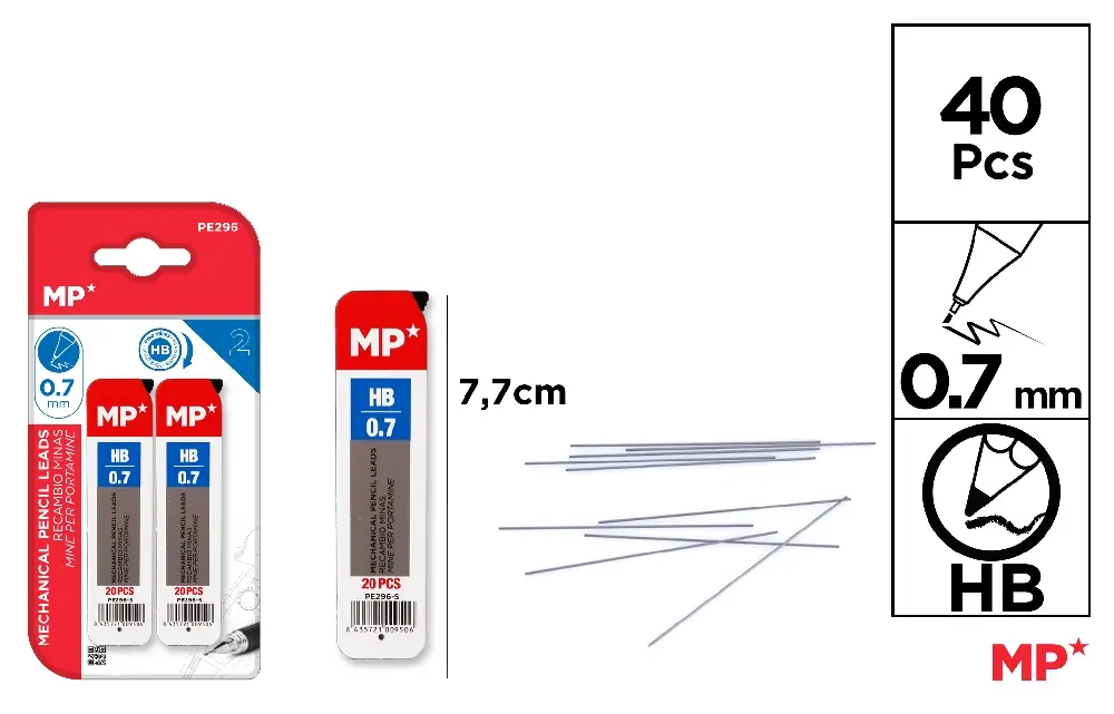 Mine creion mecanic - MINA CREION IPB 0.7MM HB, 2/SET, 40 BUC PE296