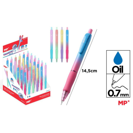 Instrumente pentru scris kids - MINI PIX CU GEL  IPB PE BAZA DE ULEI 0.7MM GRADIENT ALBASTRU PE140-13