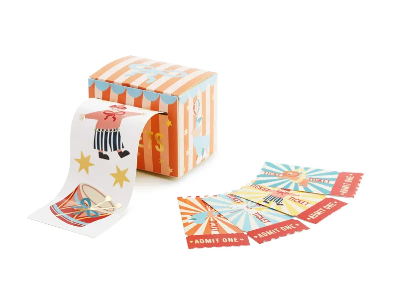 Import - Mini Rolă Stickere Circ 36 buc Circus Mix