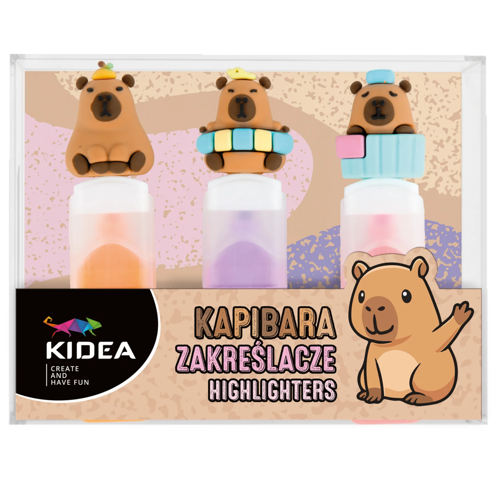 Set 3 Mini Textmarkere Capybara Kidea ZFK3KA [0]