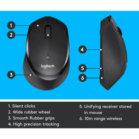 Mouse Wireless silent click Logitech M330 [3]