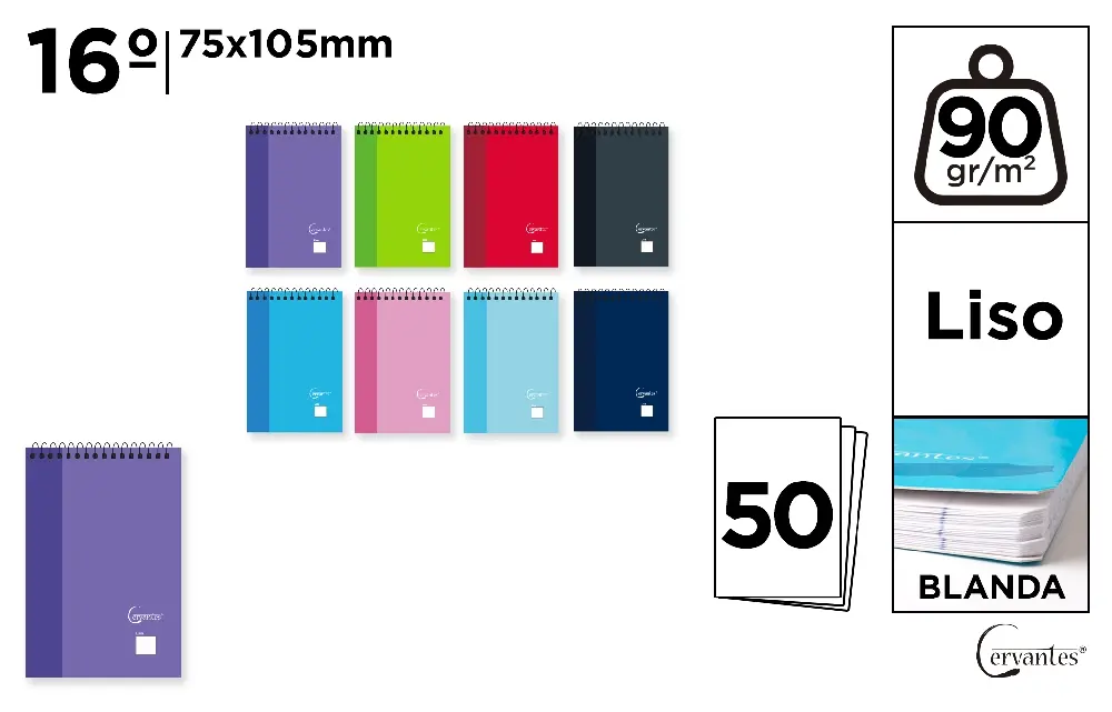 HARTIE PRODUSE DIN HARTIE - NOTES IPB 75*105MM VERTICAL SPIRA 50F VELIN COPERTA CARTON MOALE PB220