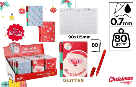 Diverse Articole de Craciun - NOTES IPB 90*115MM 80 FILE + PIX MOTIV CRACIUN CH24056
