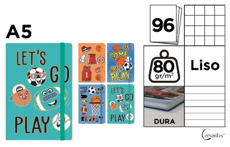 Carnetele/ notesuri/ bloc-notesuri - NOTES IPB A5 CERVANTES CU ELASTIC PLAY PB829-96