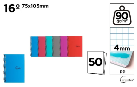 Carnetele/ notesuri/ bloc-notesuri - NOTES IPB PP 75*105MM SPIRA 50F PATRATELE TRANSLUCID CULORI ASORTATE PB193
