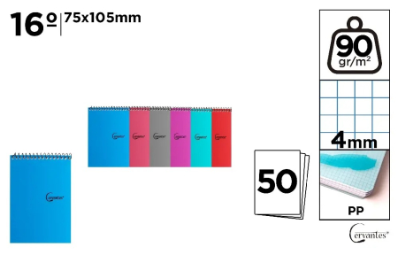 Carnetele/ notesuri/ bloc-notesuri - NOTES IPB PP 75*105MM SPIRA 50F PATRATELE TRANSLUCID CULORI ASORTATE PB194