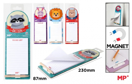 Carnetele/ notesuri/ bloc-notesuri - NOTES MAGNETIC IPB CU CREION 8.7*2.30CM ANIMALE PN124-09