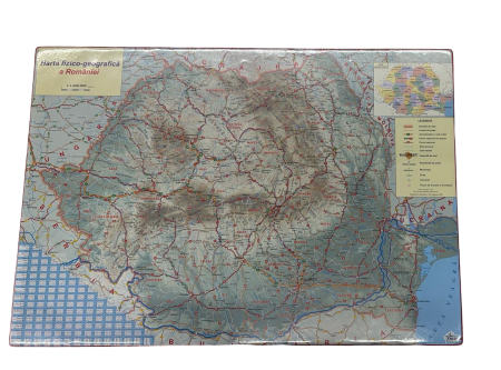 Import - MAPA BIROU HARTA ROMANIEI/FIZICA 60*42.5 CM
