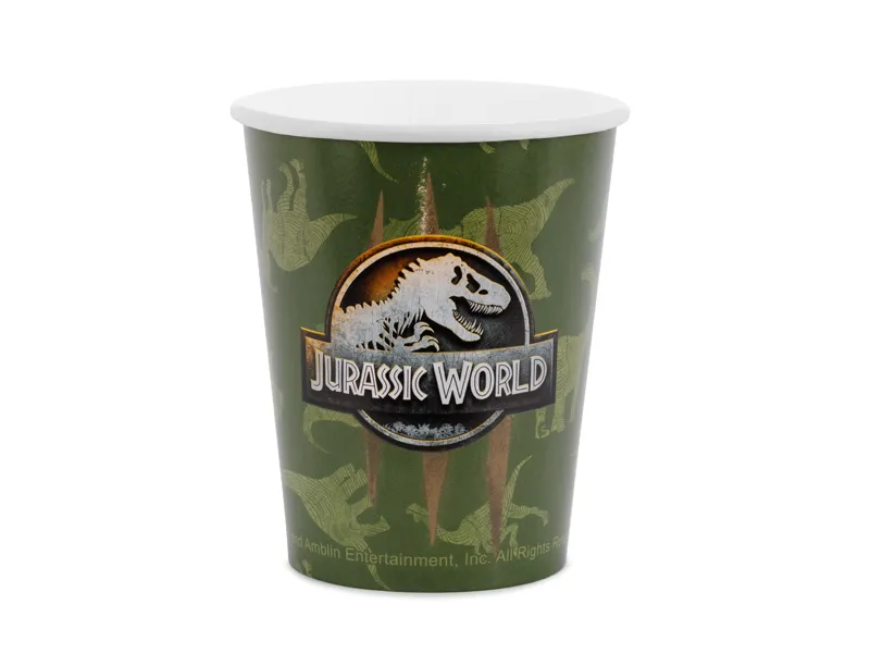 Farfurii/ Pahare/ Servetele/ Paie/ Tacamuri/ Fete masa - Pahare Carton Jurassic World 250ml 6 buc KPP110-EU3