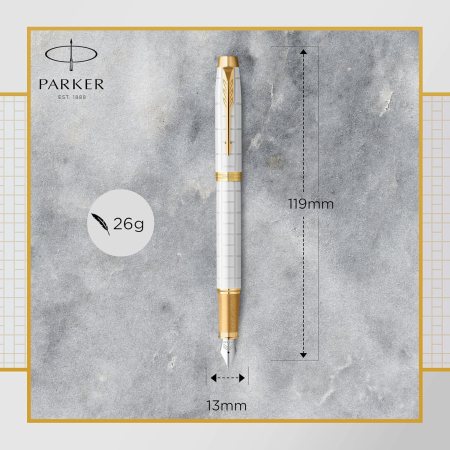 PARKER STILOU IM PREMIUM ALB PERLAT PENITA F 160425 [4]
