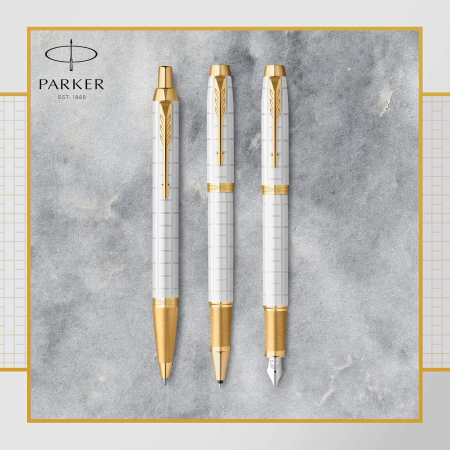 PARKER STILOU IM PREMIUM ALB PERLAT PENITA F 160425 [5]