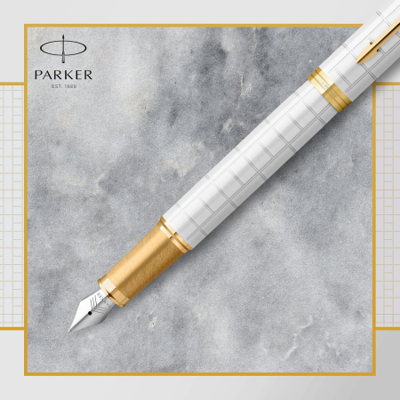 PARKER STILOU IM PREMIUM ALB PERLAT PENITA F 160425 [3]