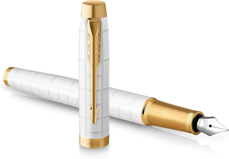 INSTRUMENTE SCRIS DE LUX SI CADOURI - PARKER STILOU IM PREMIUM ALB PERLAT PENITA F 160425