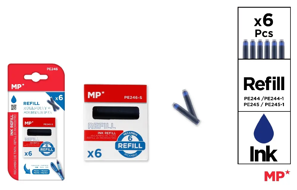 RECHIZITE SCOLARE - PATROANE CERNEALA IPB ALBASTRU 6/SET PE246