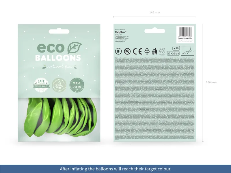 BALOANE Eco Balloons 30cm, metallic, green apple 10/set ECO30M-102J-10 [1]