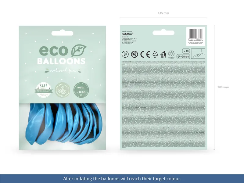 BALOANE Eco Balloons 30cm, metallic, light blue 10/set ECO30M-001J-10 [1]
