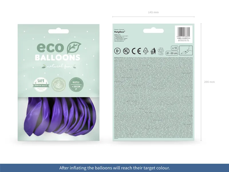 BALOANE Eco Balloons 30cm, metallic, violet 10/set ECO30M-014-10 [1]