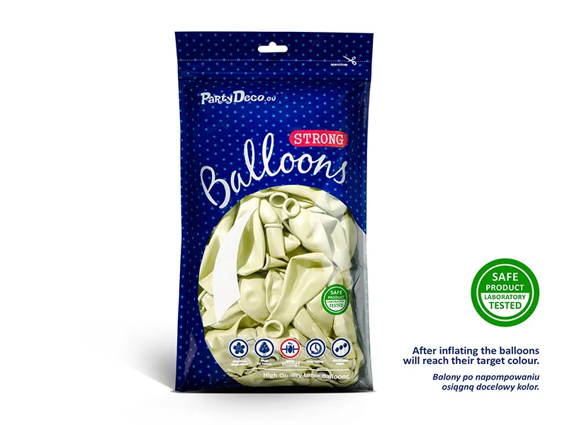PD BALOANE Strong Balloons, 27cm, Metallic Light Cream 50/set SB12M-019J-50 [1]