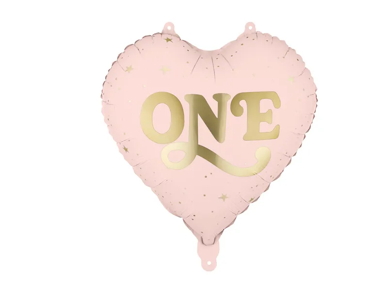 Ziua indragostitilor & Dragobete - BALON FOLIE ALUMINIU Heart "One", 45cm, light pink FB390-081J
