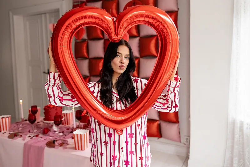 ARTICOLE PARTY - BALON FOLIE ALUMINIU Heart-shaped, 86x83.5cm, red FB207P-007