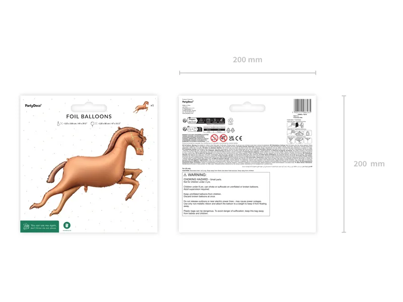 PD BALON FOLIE ALUMINIU Horse, 125x100cm, mix FB279 [2]