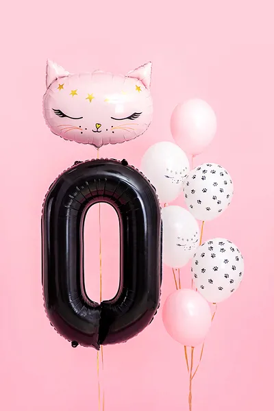 ARTICOLE PARTY - BALON FOLIE ALUMINIU Number "0", 86cm, black FB1M-0-010