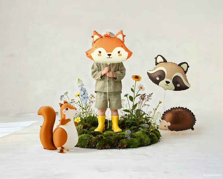 BALON FOLIE ALUMINIU Raccoon, 59x39cm, mix FB367 [1]