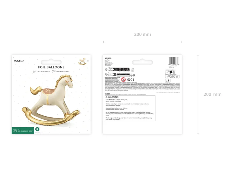 PD BALON FOLIE ALUMINIU Rocking Horse, 118x104cm, mix FB283 [1]