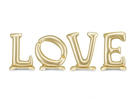 Baloane si accesorii - PD BALON FOLIE ALUMINIU Standing foil balloon ''LOVE", 350x114cm, gold FB271S-019