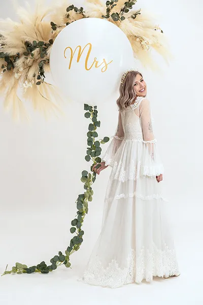 PD BALON Giant Balloon 1m, Mrs, white OLBON11D-008-019 [4]